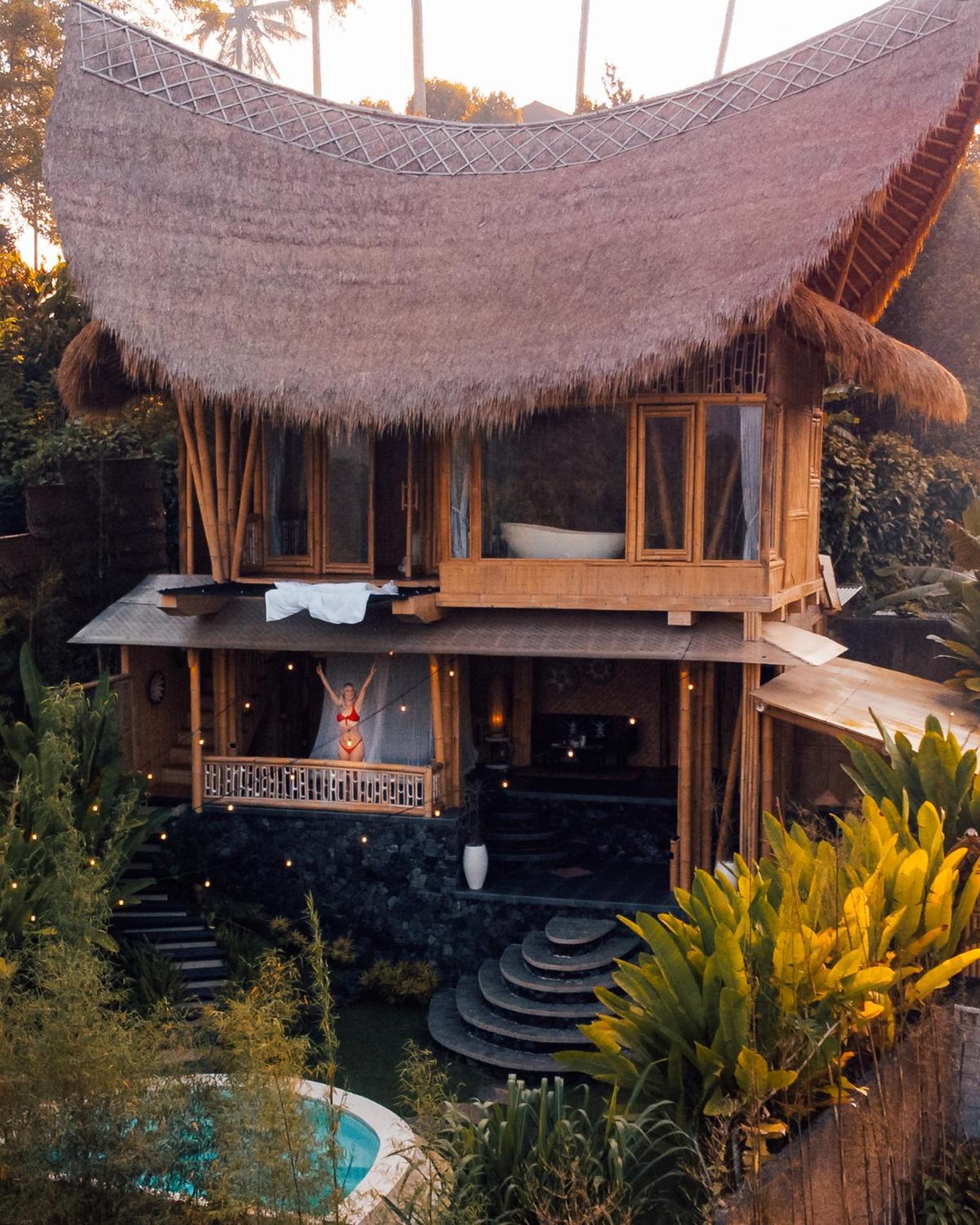 Villa Makerti Bali~Bamboo House Selat Exterior foto