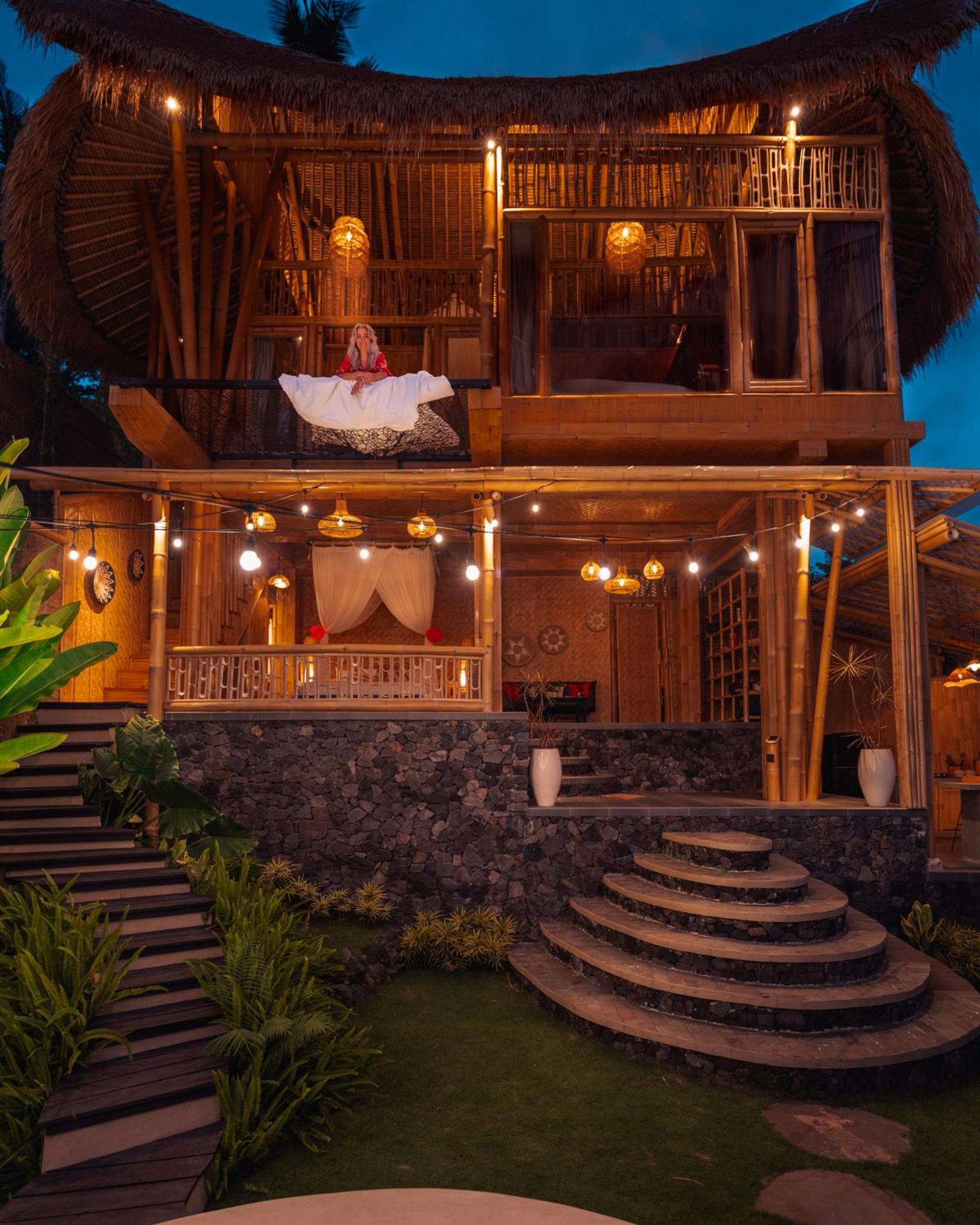 Villa Makerti Bali~Bamboo House Selat Exterior foto